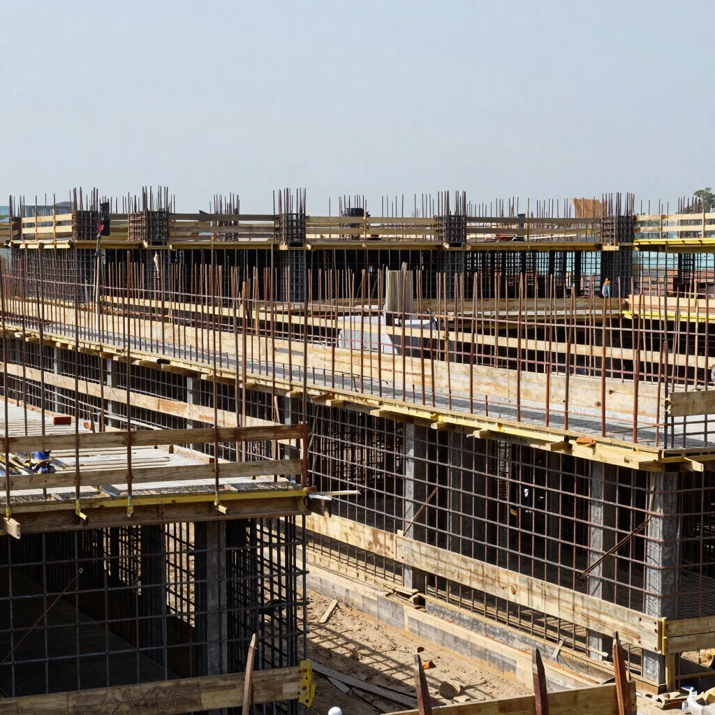 Icon representing formwork, simple and technical